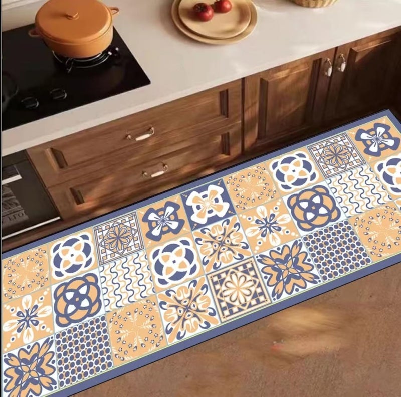 Xlot Kitchen Mats for Floor 2Pcs, Washable Anti Fatigue Mat for Cushioned, 15.7"x23.6"+15.7"x47.2", Waterproof Kitchen Rugs, Non Slip Comfort Standing Mat Rug for Home, Sink, Laundry (sunset) - Image 4