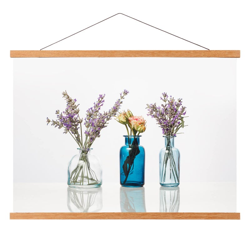 FALAMON FALAMON Magnetic Poster Hanger Frame 30x40 30x36 30x20 Teak Wood Magnet Poster Frame for Posters Prints Photos Pictures Maps Scrolls and Canvas Artwork 