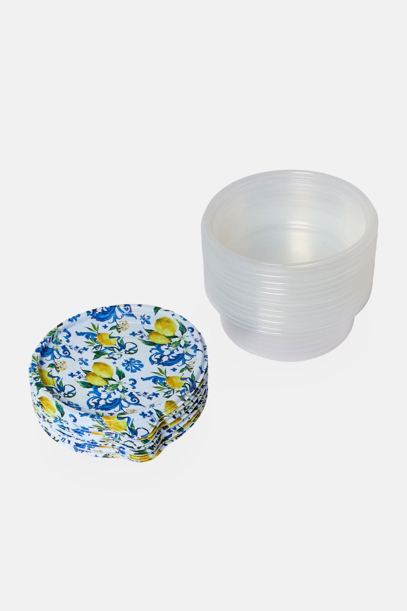 COOK WITH COLOR 24 Pieces Floral Pattern Food Storage  Containers, Multicolor - Image 3