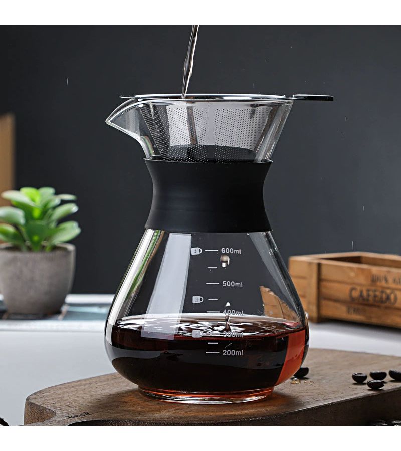 Stainless Steel Coffee Filter Cup Reusable Silicone Handle No Paper Required - Image 5