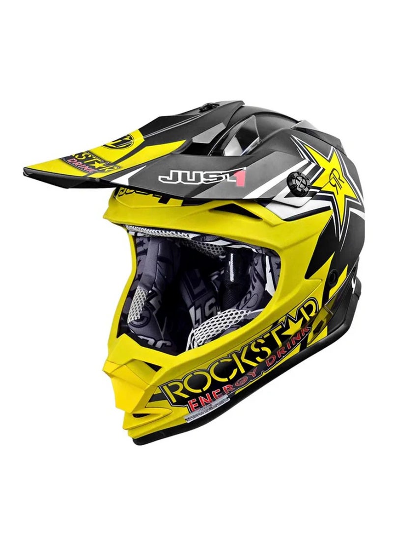 Just 1 Lightweight Youth Motocross Helmet Kids Rockstar 2.0 Matte - 680024 - Image 1