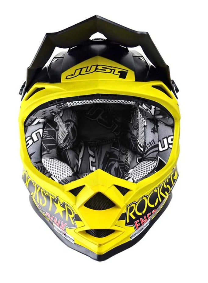 Just 1 Lightweight Youth Motocross Helmet Kids Rockstar 2.0 Matte - 680024 - Image 2
