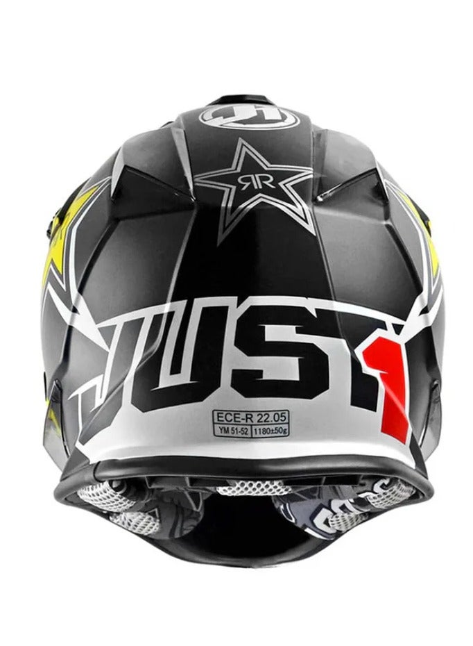 Just 1 Lightweight Youth Motocross Helmet Kids Rockstar 2.0 Matte - 680024 - Image 3