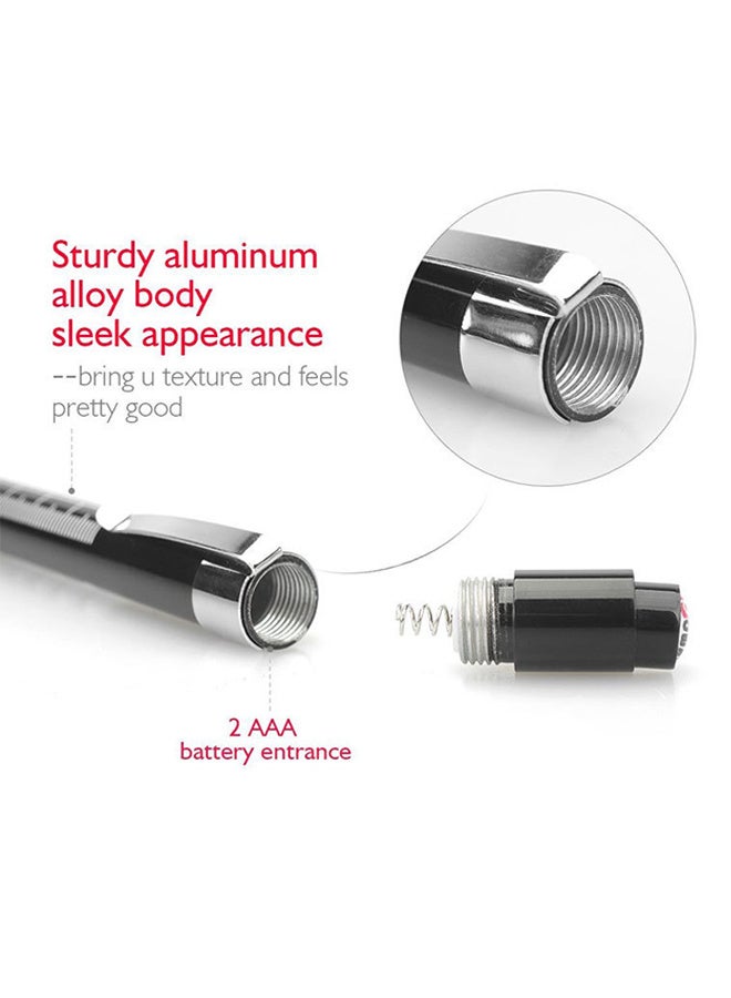 2Pcs Diagnostic Medical Pen Light, Diagnostic Pocket Clip Medical Penlight, Mini Reusable LED Pen Light, Doctor Nurse Emergency Pen Light, Batteries Not Included - Black + Silver - Image 3