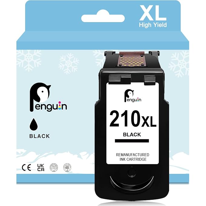 Penguin 210XL Black Ink Cartridge Replacement for PG-210 for Pixma MX320 MX330 MX340 IP2702 MP280 MP480 MP230 MP250 Printers 1 Black pg210xl