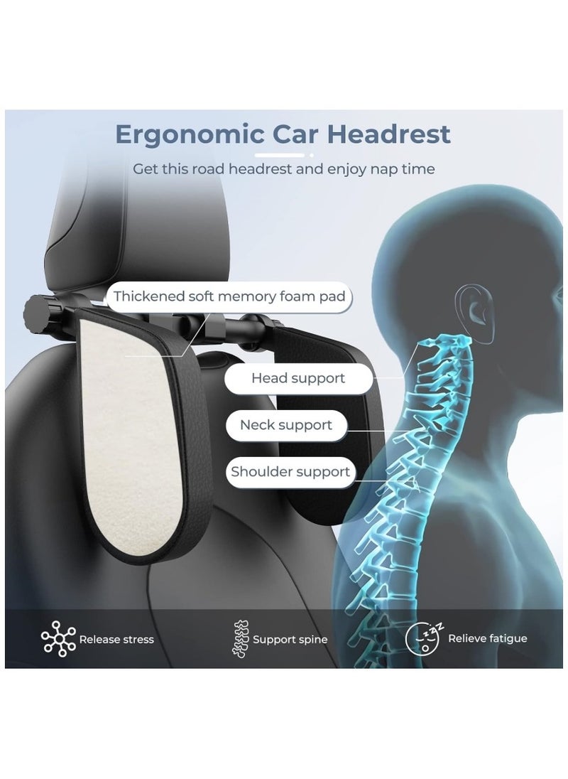 Ru syanl - Car Headrest Pillow Adjustable Car Seat Head Neck Support U Shaped Car Sleeping Pillow for Kids and Adults - Image 1