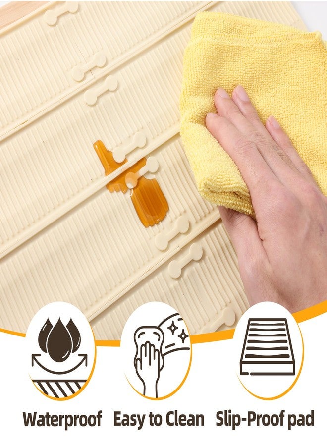 MIUKAA 33 Pack Adjustable Spice Liner, Slip-Proof Spice Drawer Organizer, Kitchen Drawer Liner for Spices Bottle,Tableware, Cups Organizer（Single 7.1 x2.3 in） 3mm thick - Image 4