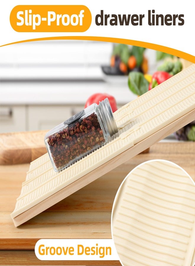 MIUKAA 33 Pack Adjustable Spice Liner, Slip-Proof Spice Drawer Organizer, Kitchen Drawer Liner for Spices Bottle,Tableware, Cups Organizer（Single 7.1 x2.3 in） 3mm thick - Image 3