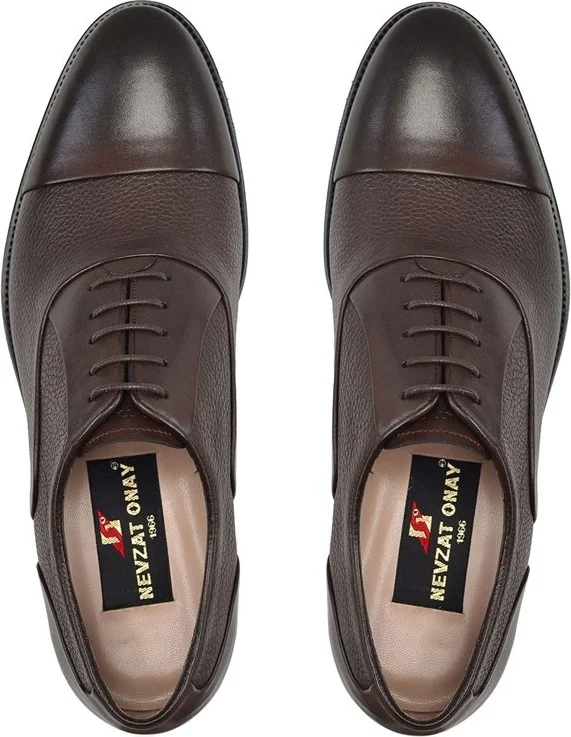 نيفزات اوناي Genuine Leather Brown Casual Lace-Up Men's Shoes -11331-