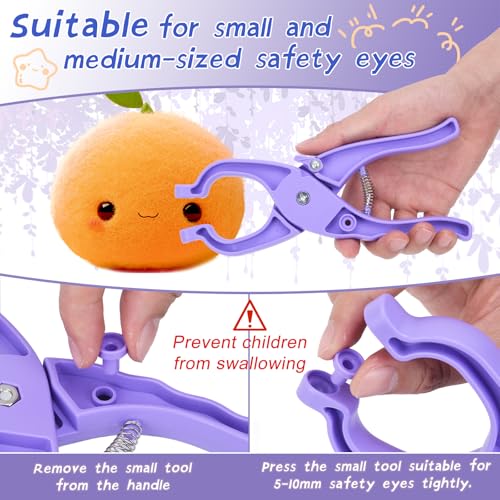 Jifvrnk Upgraded Safety Eye Tool for Crocheting, Auxiliary Tool for 5-30mm Stuffed Animals Safety Eyes, Doll Making Tool, Time Saving, Labor Saving and Hand - Friendly Safety Eye Snapper Tool - Image 4