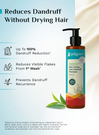 Australian Tea Tree Non Drying Anti Dandruff Shampoo 200 Ml Removes Dandruff From Source Helps With Itching Irritation Strong Smooth Hair For Men And Women - view 4