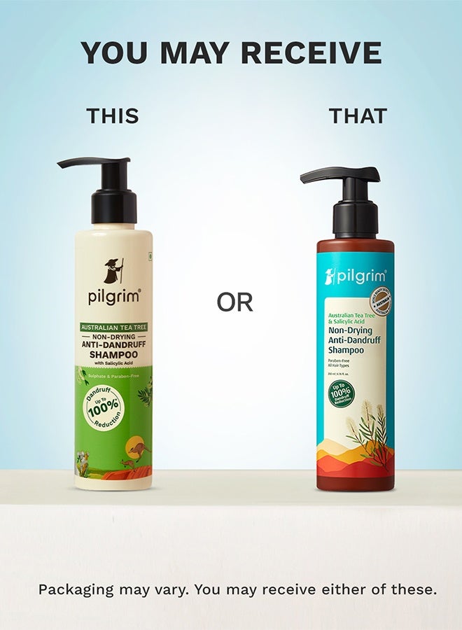 PILGRIM Australian Tea Tree Non Drying Anti Dandruff Shampoo 200 Ml Removes Dandruff From Source Helps With Itching Irritation Strong Smooth Hair For Men And Women - Image 3