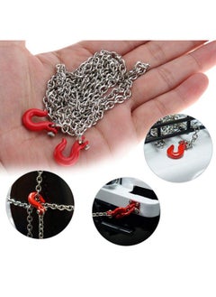 Dilwe Rc Car Tow Hook Trailer Chain Set, Rc U Shaped Tow Hook Trailer Chain Assemble Parts For Rc Climbing Crawler Car Upgrade Part  - Image 3