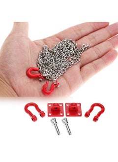 Dilwe Rc Car Tow Hook Trailer Chain Set, Rc U Shaped Tow Hook Trailer Chain Assemble Parts For Rc Climbing Crawler Car Upgrade Part  - Image 4