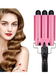 Ceramic Hair Curler Triple Barrel Curling Iron Professional Hair Tools Styler 25mm Big Wave Hair Waver Roller Curling Wand