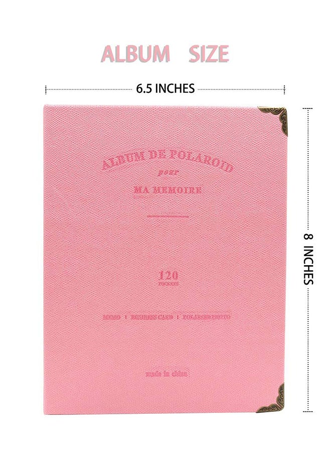 Polaroid 120 Pockets Mini Photo Album For Fujifilm Instax Cameras Pink - Image 2