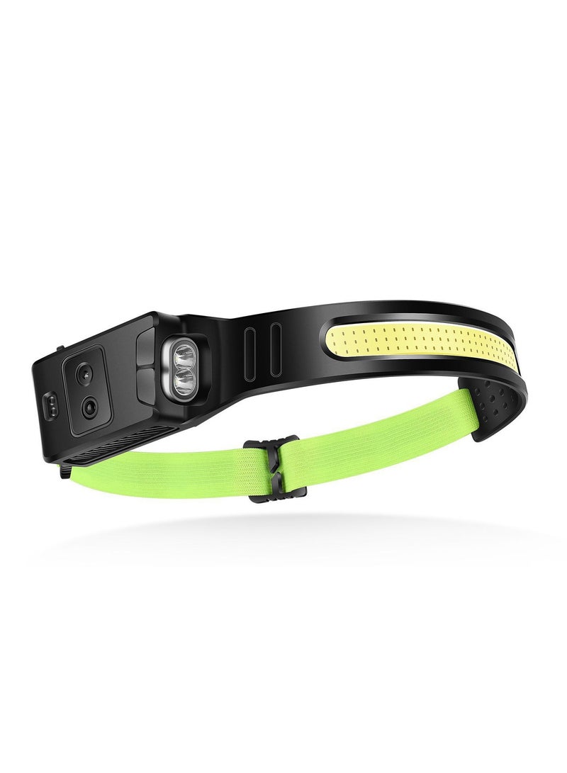general LED Headlamp - Straight Rechargeable Headlamp - Super Bright Headlight Flashlight with Motion Sensor - 6 Modes - 230° Wide Beam - IPX4 Waterproof for Camping, Cycling, etc. - Image 1