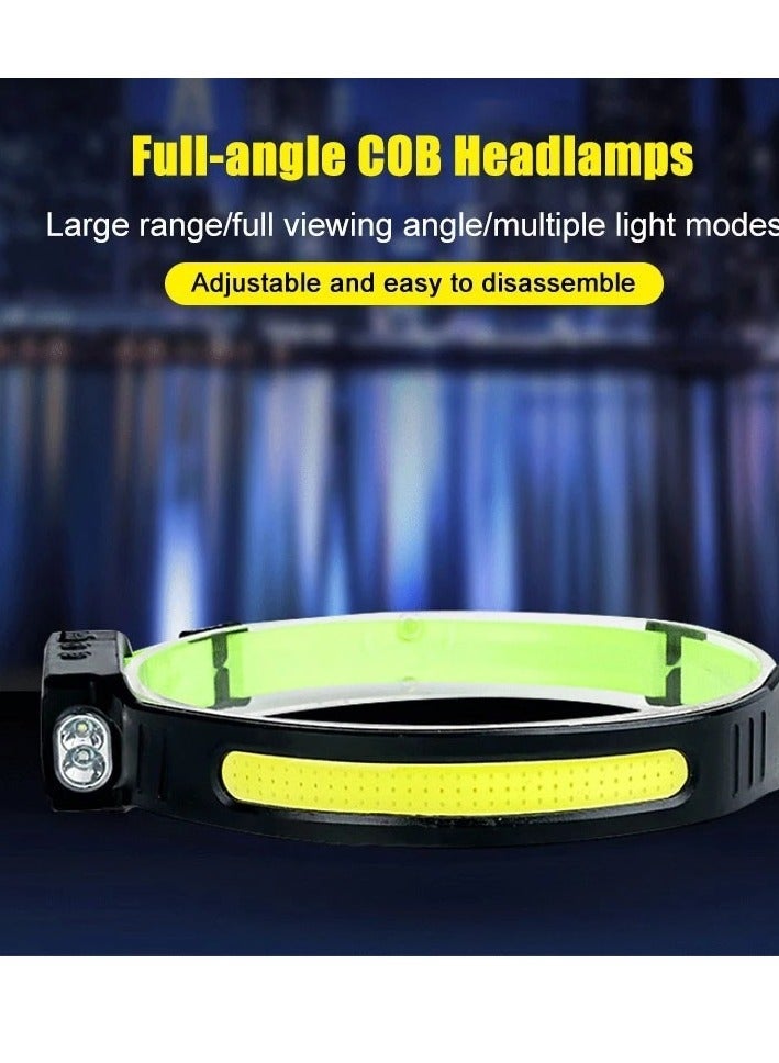 general LED Headlamp - Straight Rechargeable Headlamp - Super Bright Headlight Flashlight with Motion Sensor - 6 Modes - 230° Wide Beam - IPX4 Waterproof for Camping, Cycling, etc. - Image 2