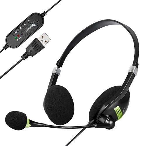 BigPassport Wired USB Headset with Noise Cancelling Microphone | HD Audio & All-Day Comfort for Online Meetings & Office Calls | USB Headphones for PC & Laptop | Model: Pro-Tech 440 (Black) - Image 2