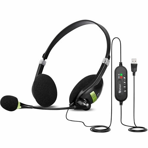BigPassport Wired USB Headset with Noise Cancelling Microphone | HD Audio & All-Day Comfort for Online Meetings & Office Calls | USB Headphones for PC & Laptop | Model: Pro-Tech 440 (Black) - Image 1