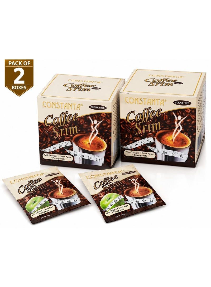 SRIM Coffee Body Srim With Sugar Free 12 sachets, Pack of 2 - Image 1