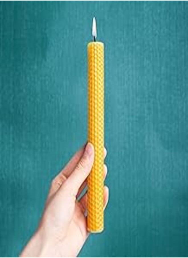 Generic Beeswax Candles Smokless 20 Centimeter Set of 4 or 10 - Natural Beeswax Candles Honeycomb Perfect as Dinner Table Candles Bees Wax Candles for Home 