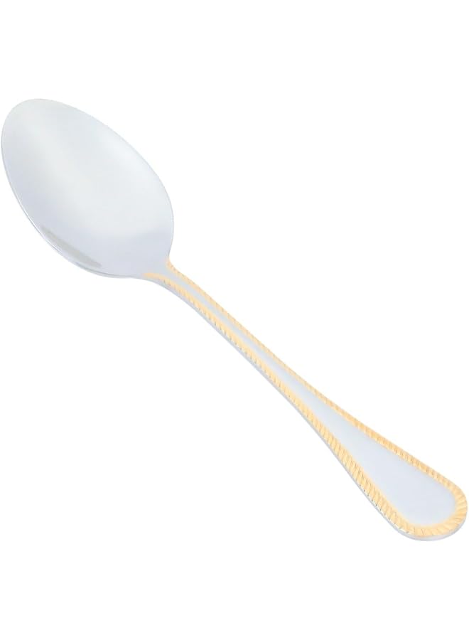 السيف غاليري مجموعة ملاعق فولاذية محفورة، 6 قطع، فضية - Image 2