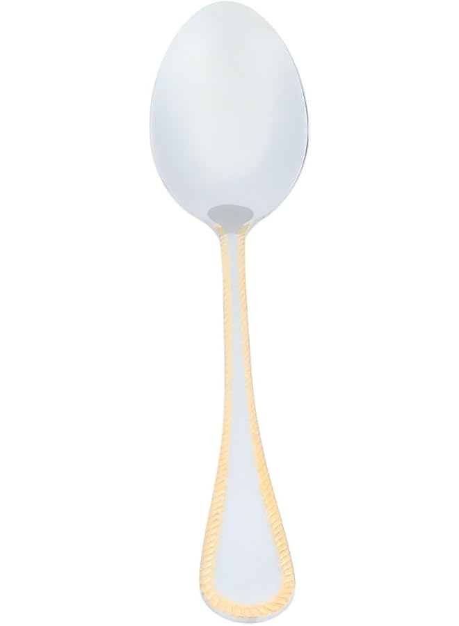 السيف غاليري مجموعة ملاعق فولاذية محفورة، 6 قطع، فضية - Image 3