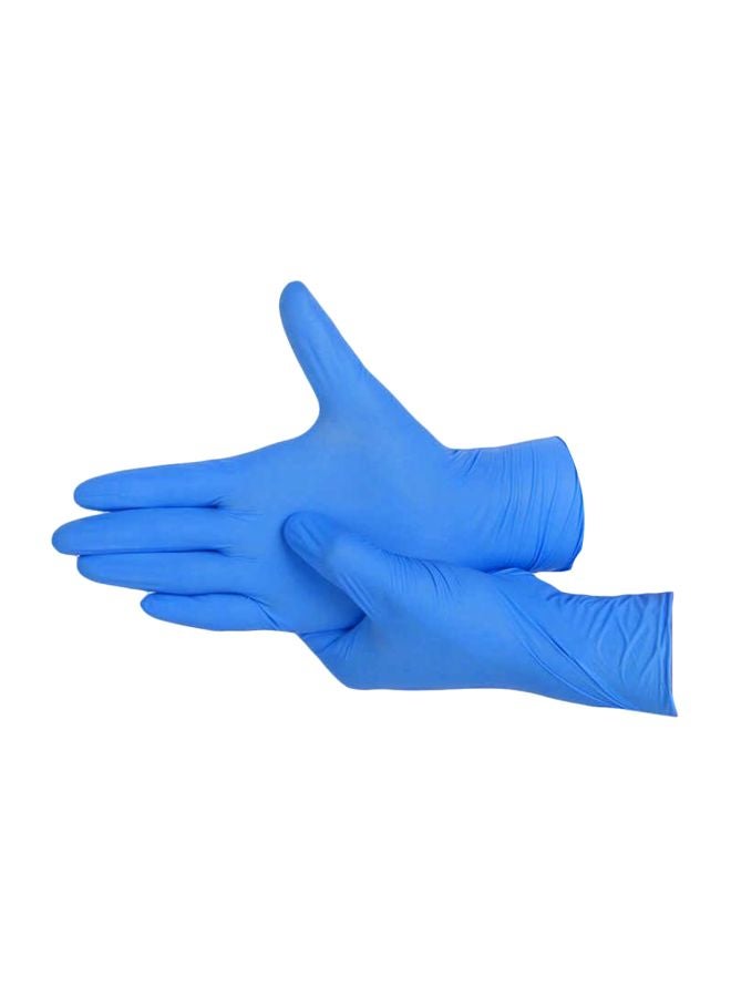 100-Piece Disposable Nitrile Gloves Blue 24cm - Image 1