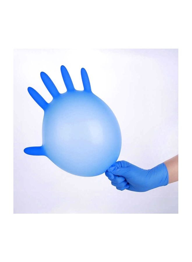 100-Piece Disposable Nitrile Gloves Blue 24cm - Image 5