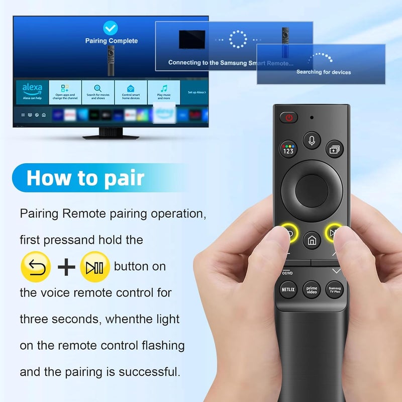 Tendodo BN59-01357F TM2180E RMCSPA1RP1 Replacement Voice Remote Control fit for Samsung Smart TVs 2021 Model Compatible with Samsung QLED Series Smart TV Q60A Q70A Q80A QN85A QN90A QN800A - Image 2