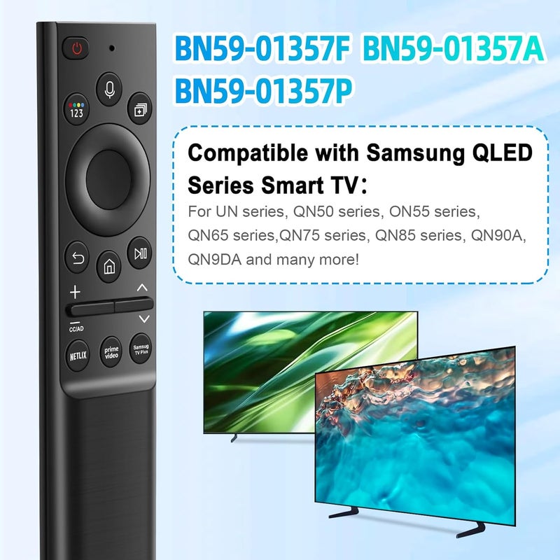 Tendodo BN59-01357F TM2180E RMCSPA1RP1 Replacement Voice Remote Control fit for Samsung Smart TVs 2021 Model Compatible with Samsung QLED Series Smart TV Q60A Q70A Q80A QN85A QN90A QN800A - Image 1