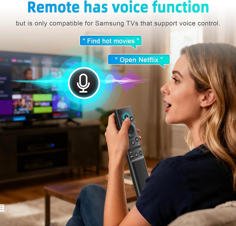 Tendodo BN59-01357F TM2180E RMCSPA1RP1 Replacement Voice Remote Control fit for Samsung Smart TVs 2021 Model Compatible with Samsung QLED Series Smart TV Q60A Q70A Q80A QN85A QN90A QN800A - Image 3