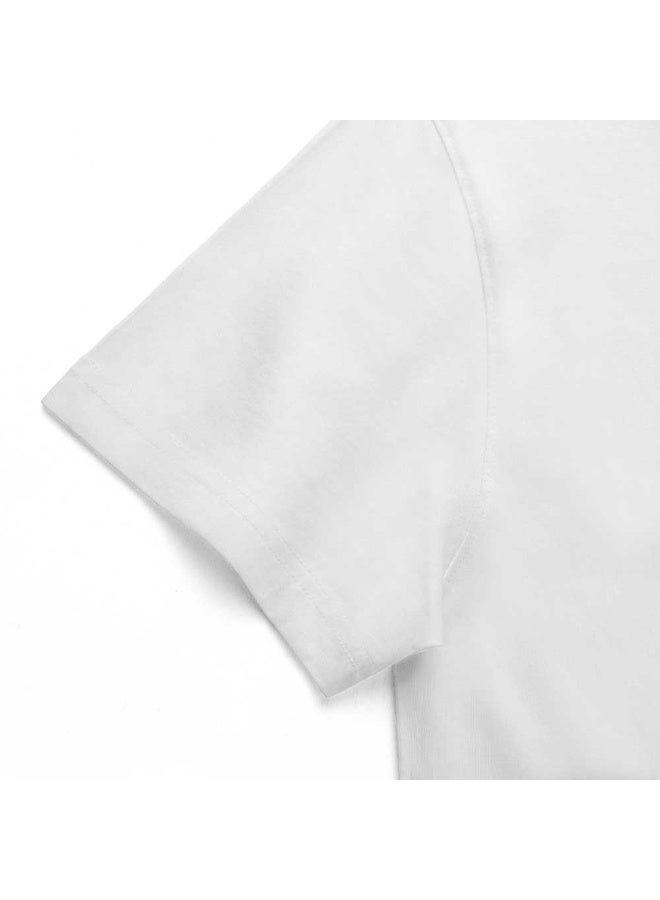 Code Yellow 100% Cotton Bio Wash Half Sleeve Round Neck White T-Shirt - Image 5