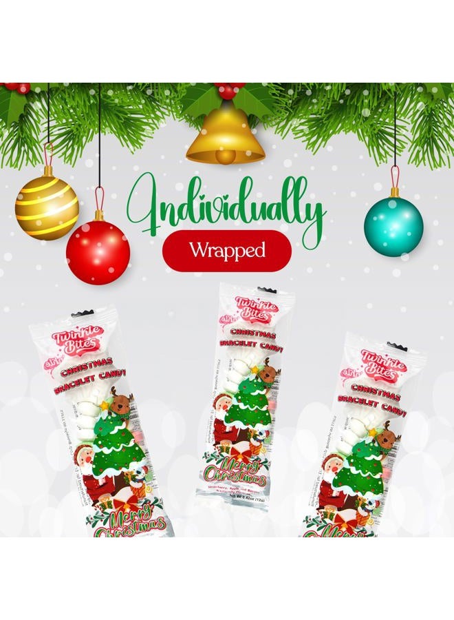 Twinkle Bites 30 Pack Christmas Candy Bracelets - Individually Wrapped Christmas Holiday Themed Designs & Delicious Flavor -Bulk Christmas Candy Use For Stocking Stuffers, Party Favor, Classroom & Office Treats, - Image 2