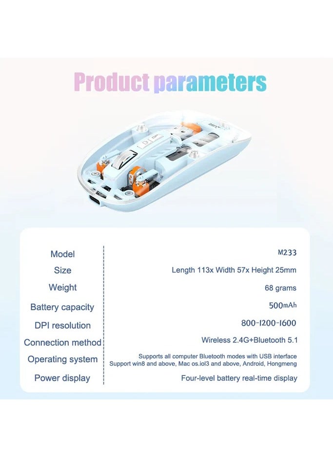 Generic Mouse M233 Multimode Wireless Transparent Design  - Image 2