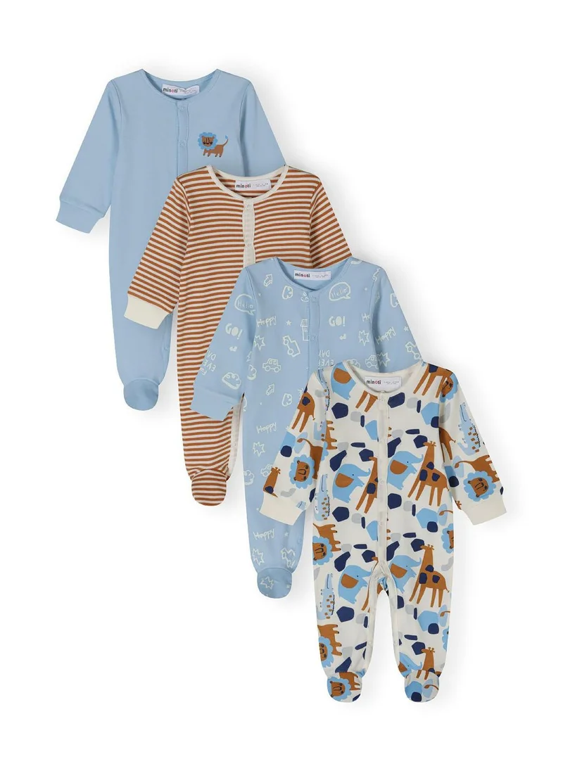 مينوتي Baby 4 Pack Long Sleeve Sleepsuits