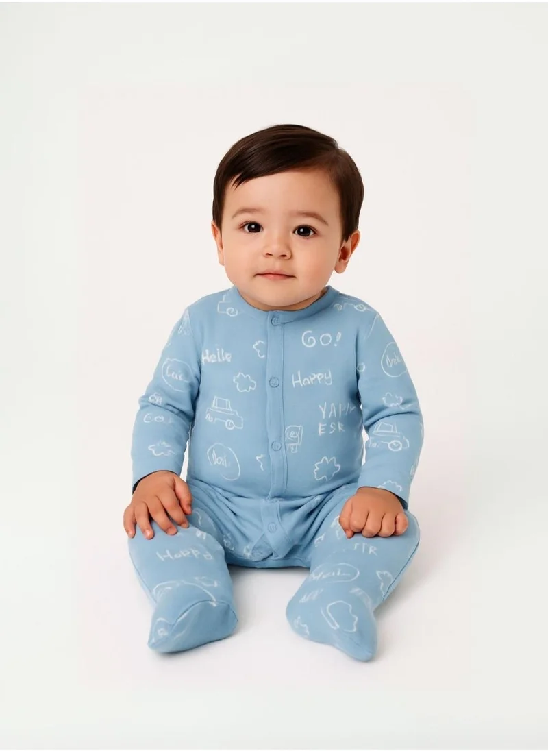 MINOTI Baby 4 Pack Long Sleeve Sleepsuits