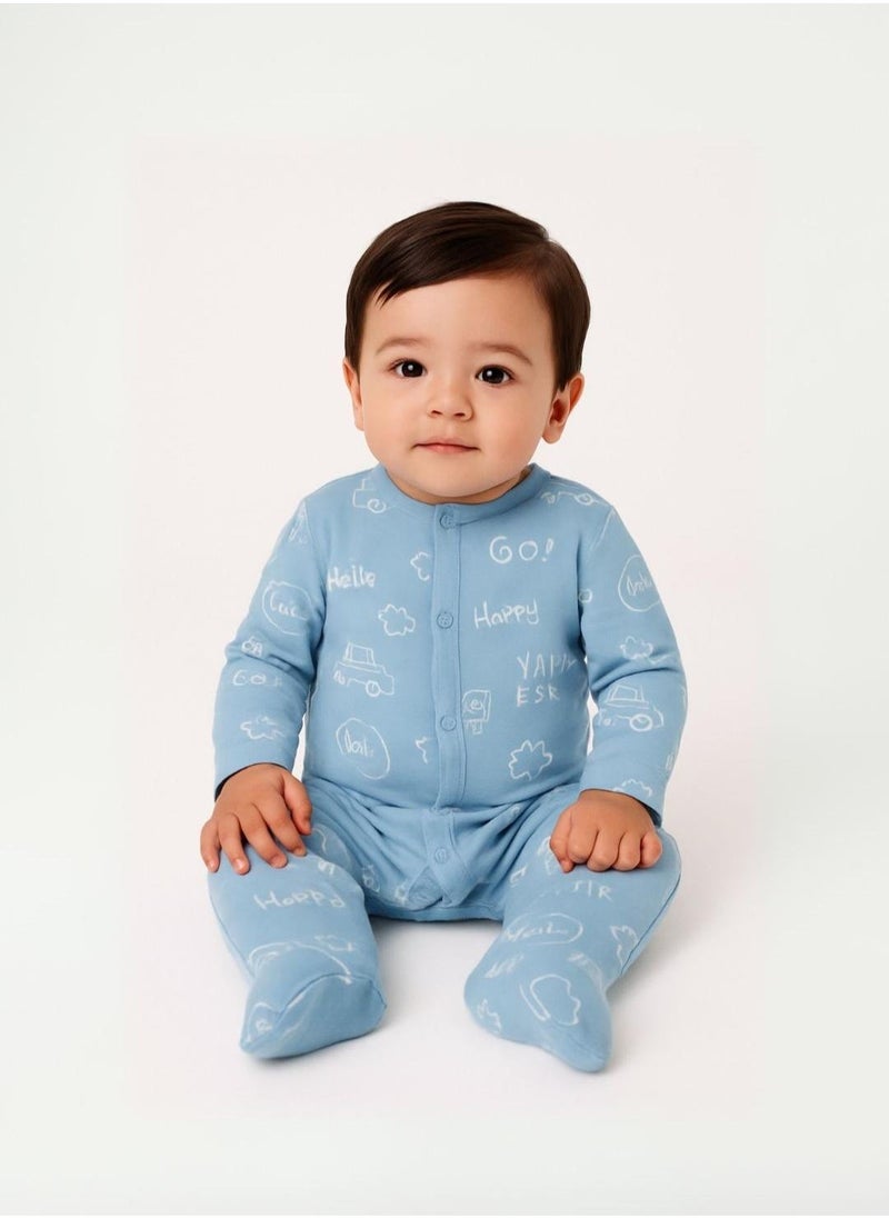 مينوتي طقم من 4 بيجامات أطفال بأزرار أمامية كاملة - Image 1