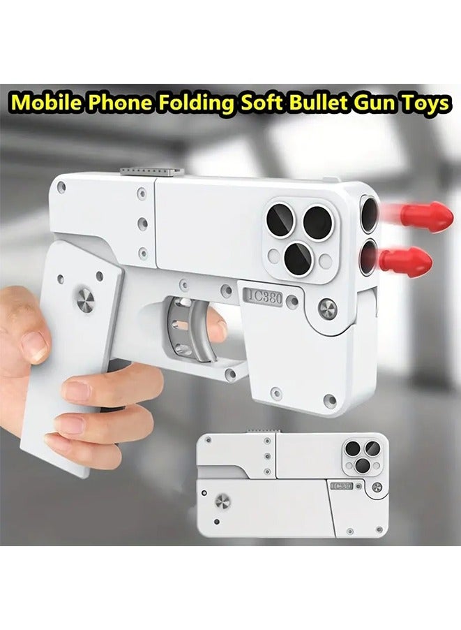 Mobile Phone Shape Folding Soft Bullet Gun Toy, Novelty Toys,Adults And Kids Creative Bullet Gun Sports Toy Surprise Gift For Boys And Girls  - Image 3