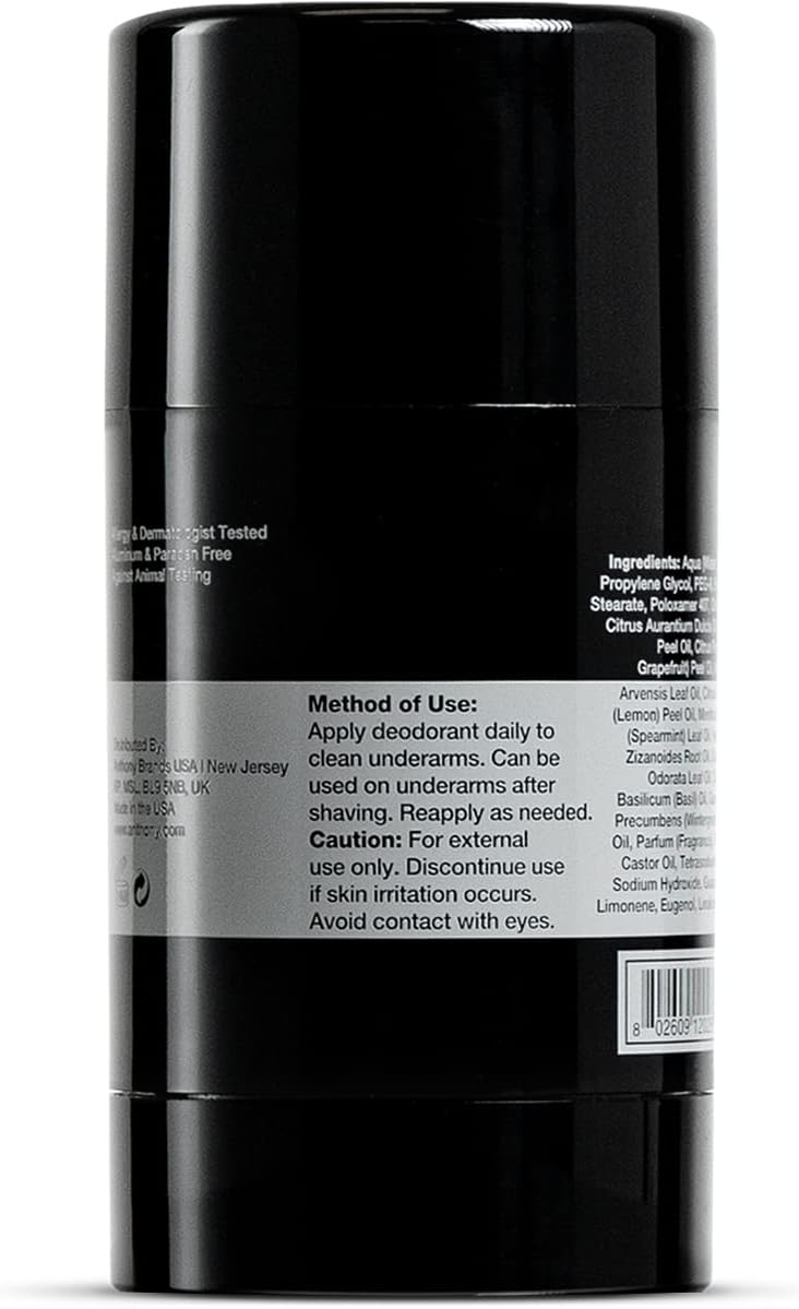 Anthony Logistics for Men Alcohol Free Deodorant Stick - 2.5 oz - Image 5