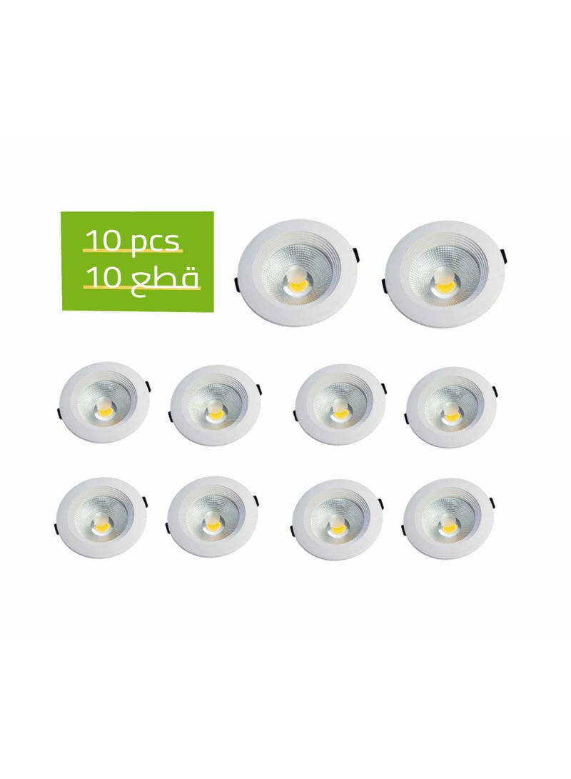 Spotlight 10cm 10W LED yellow 10pcs - Image 1
