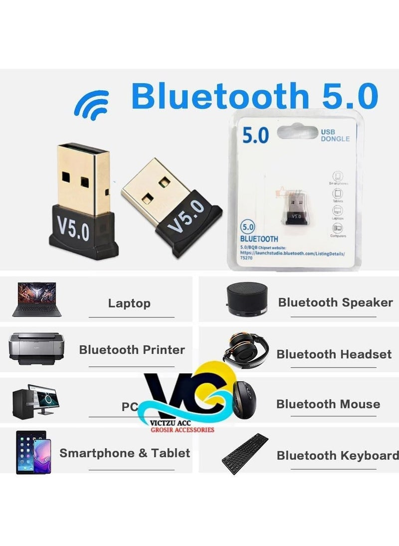 I-Rock USB Bluetooth 5.0 Dongle – Supports Windows 7/8.1/10/XP for PC, Mouse, Keyboard, Printers, Headphones & Speakers  - Image 3
