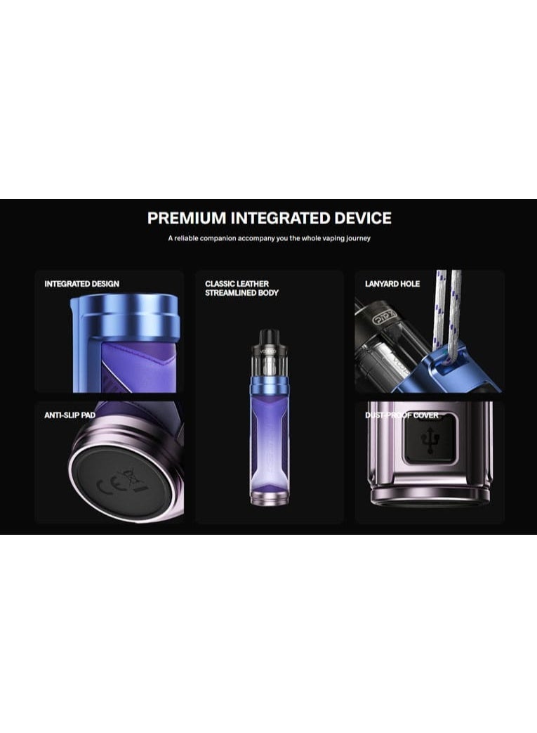 فوبو دراج أرجس برو 2 سبيس جراي جهاز بود سيستم لإعادة تعبئة السائل 3 أوضاع احترافية مع تانك 5 مل وتدفق هواء علوي قابل للتعديل 80 واط بطارية 3000 مللي أمبير - Image 4