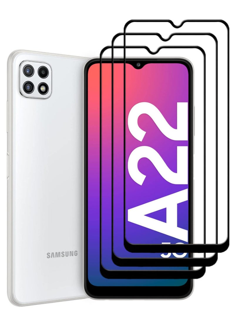 ACLIX 3 Pieces Antistatic ESD Dustproof Premium Quality High Definition Tempered Glass Screen Protector Designed For Samsung Galaxy A22 5G - Image 1