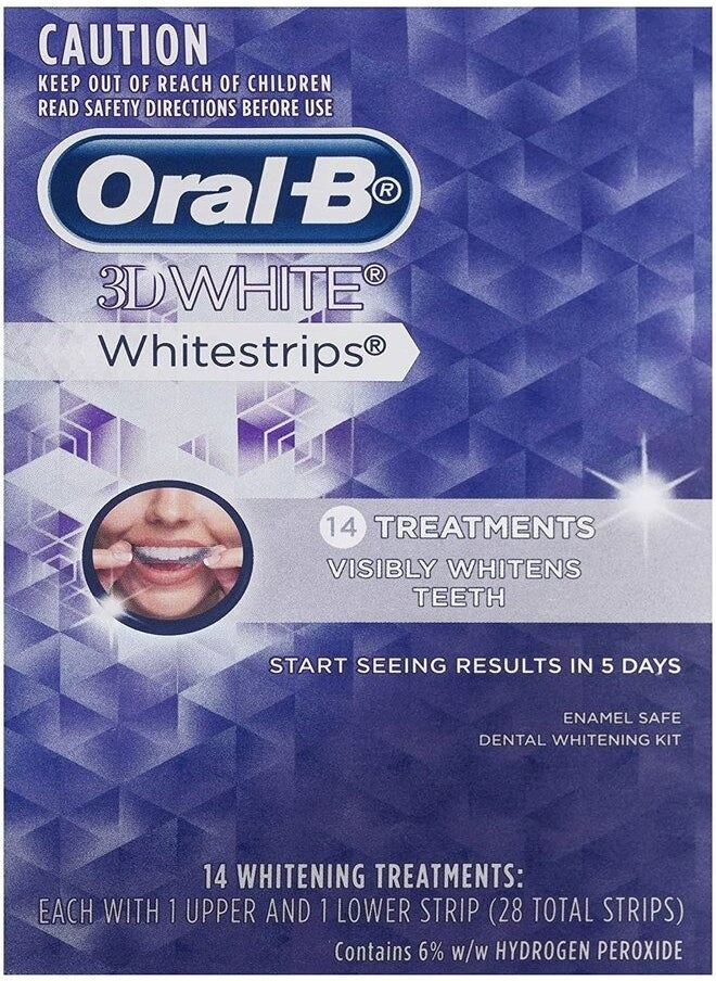 Oral-B - Oral B 3D White Teeth Whitening Strips 14 Treatments - Image 1