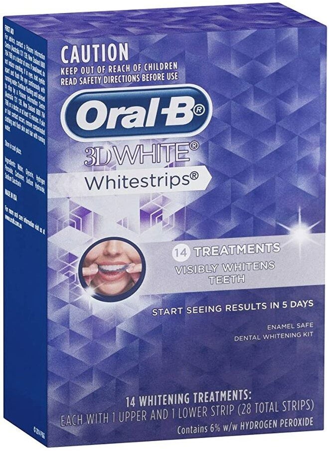 Oral-B - Oral B 3D White Teeth Whitening Strips 14 Treatments - Image 1
