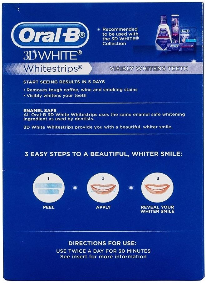 Oral-B - Oral B 3D White Teeth Whitening Strips 14 Treatments - Image 1