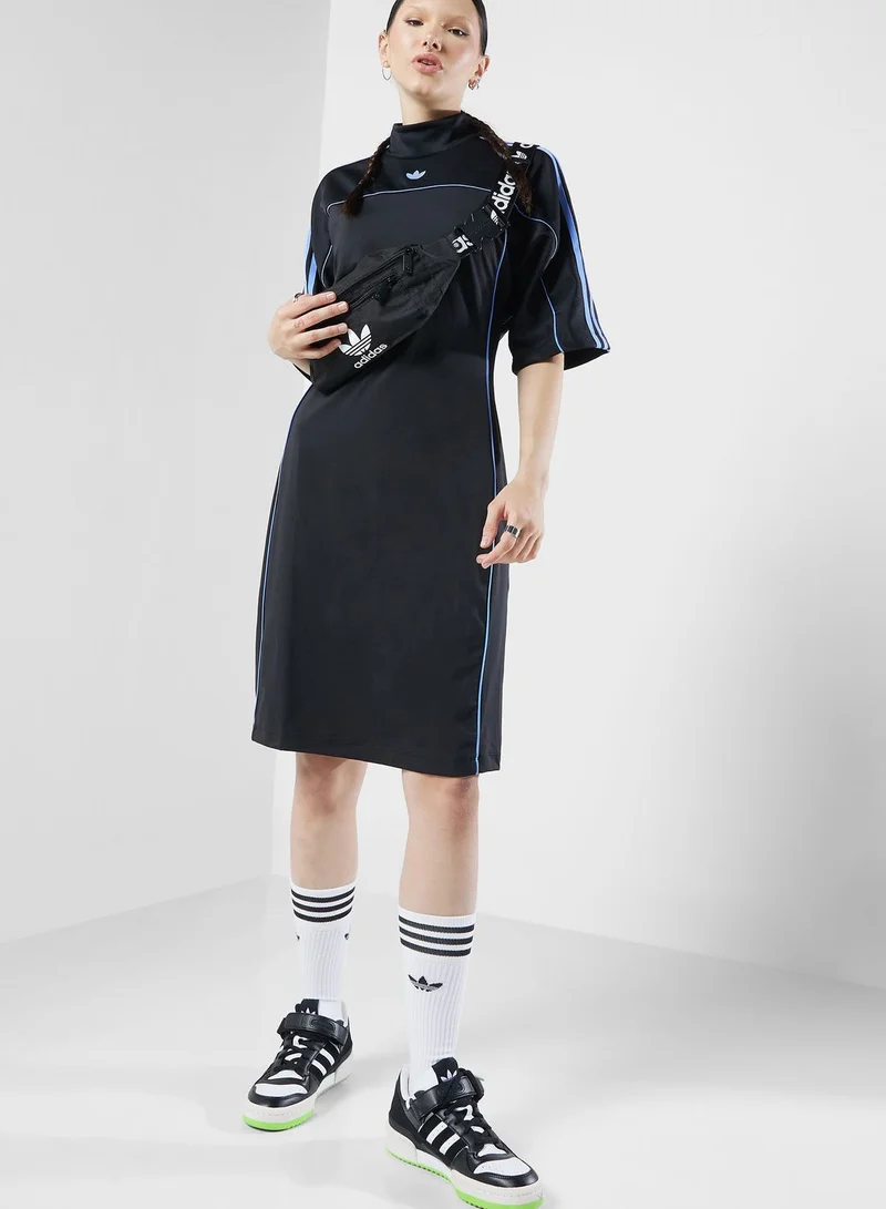 slim fit dress slacks Adidas Originals black ruched long fitted dress