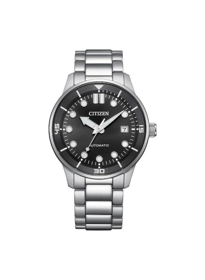 Citizen NJ0191-83E Automatic Men's Watch 40mm Stainless Steel Black Dial Day-Date 100M - Image 1